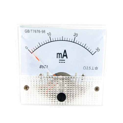 YXQ 0-30mA Analog Current Panel 85C1 Amp Ammeter Gauge Meter 2.5 Accuracy for Auto Circuit Measurement Tester (DC 30mA)