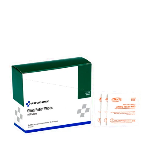 First Aid Only - G326GR Insect Sting Relief Pad, 50 Count Box