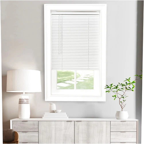 Achim Home Furnishings Cordless Light Filtering Mini Blind - 26 Inch Width, 64 Inch Length, 1