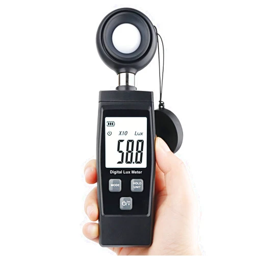 XRCLIF Light Meter, XRCLIF Handheld Lux Meter for Ambient Light Intensity Monitoring, Digital Photometer Range up to 200,000 Lux, Photo Illuminance Sensor with MAX/MIN Data Hold for Grow Plants Led
