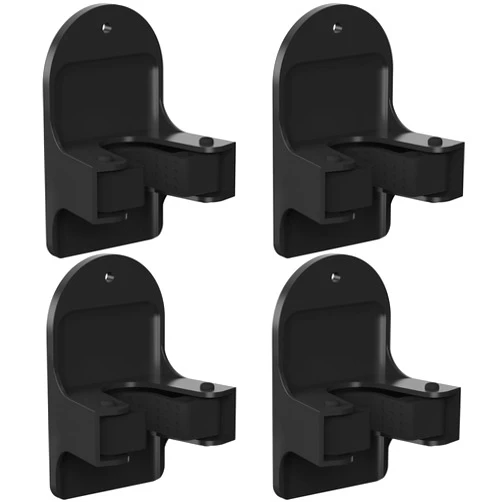MCOMCE Broom Holder Wall Mount (Black 4 Count), Broom Holder, Broom and Mop Organizer Wall Hanging, Mop and Broom Holder Wall Mount, Broom Organizer Wall Mount for Home, Kitchen, Garage Storage