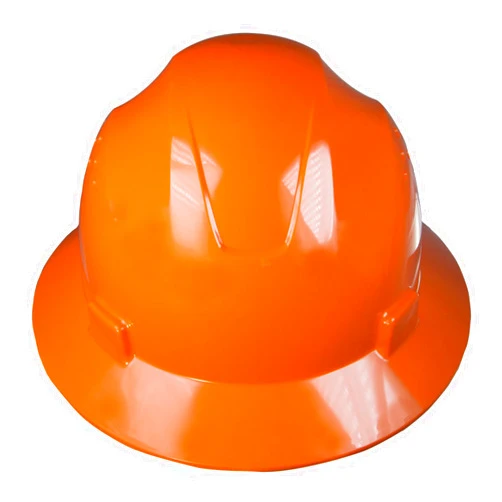 JORESTECH Safety Hard Hat Orange HDPE Full Brim Helmet with 4-Point Adjustable Ratchet Suspension for Work, Home, and General Headwear Protection ANSI Z89.1-14 Compliant HHAT-02