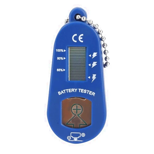 JUOPZKENN LCD Screen Display Hearing Aid Battery Tester,Durable Battery Measuring Device,Pocket Hearing Aid Battery Tester,Plastic Key Circle Design for Hearing Aid