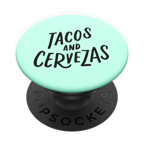 Mexican Themed Fiesta Party Clothing Gifts Tacos and Cervezas Funny Cinco de Mayo Drinking Beer Gifts PopSockets Swappable PopGrip