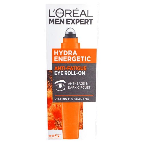 MEN EXPERT L'Oréal Men Expert Hydra Energetic Eye Roll-On, With Vitamin C*, Anti-Fatigue Formula Reduces Appearance of Dark Circles, [10ml]