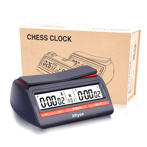 Xflyee [2023 New] Xflyee Chess Clock - Digital Chess Timer, Available for Portable Timer for Board Games and Chess with Bonus and Delayed Countdown Function