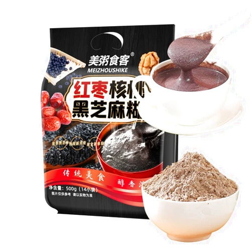 SIJIYUNLI-Red Date Walnut Black Sesame Paste 500g/17.63oz breakfast Quick brewing