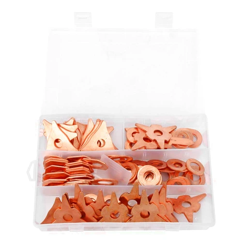 Logozoe Triangle Dent Puller Ring, 110 Dent Puller Washers, Durable Copper Iron Plating for Repairing Sheet Metal welds for Motor Vehicles