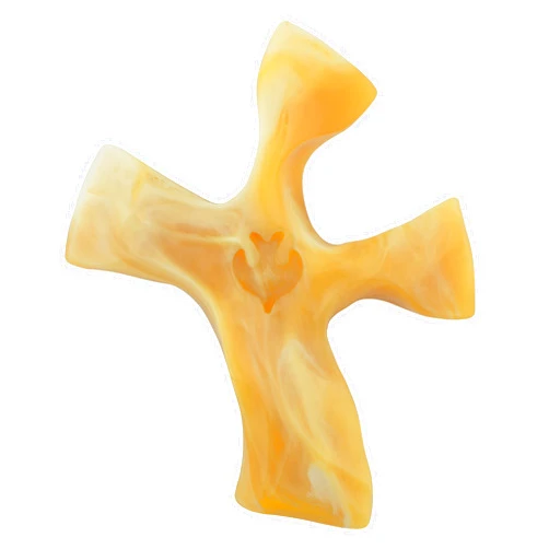VILLAGE GIFT IMPORTERS Clinging Cross Off White - Contours to The Human Hand - Made in USA