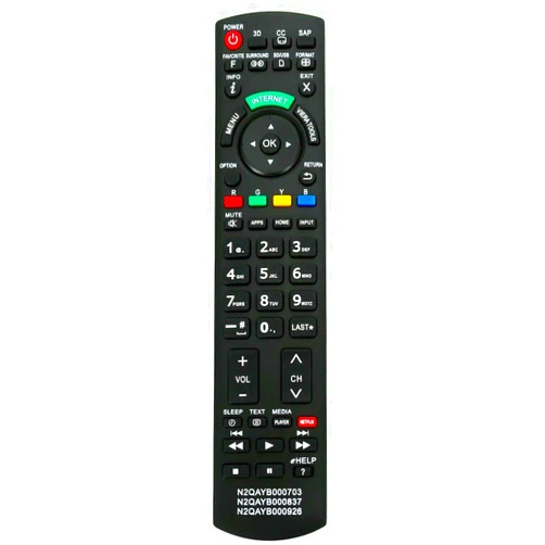 ALLIMITY New N2QAYB000926 Remote Control fit for Panasonic Viera LED HDTV TC-40AS520U TC-39AS530U TC-50AS530U TC-40AS560C TC-39AS540C TC-50AS540C TC-55AS530U TC-60AS530U TC-42AS630U TC-50AS630U TC-60AS630U