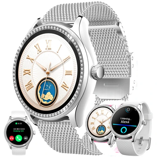 SGDDFIT Smart Watch (Answer/Make Calls) for Women with Alexa Built-in, Smartwatch for Android iPhone, 1.38