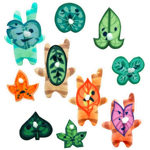 Nadou 3.9“ Korok Plush，4 Pcs Koroks Plush Toy with 10 Different Replacement Face,Yahaha Plush Cute Game Merch Action Figures,Gifts for Game Fans Kids Adults