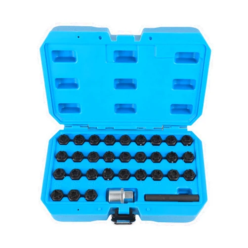 OUFKAR 32 PCS Wheel Lock Removal Kit Compatible with Mercedes Benz, Wheel Lock Key Set Wheel Lock Lug Nut Removal Kit for Removing and Locking
