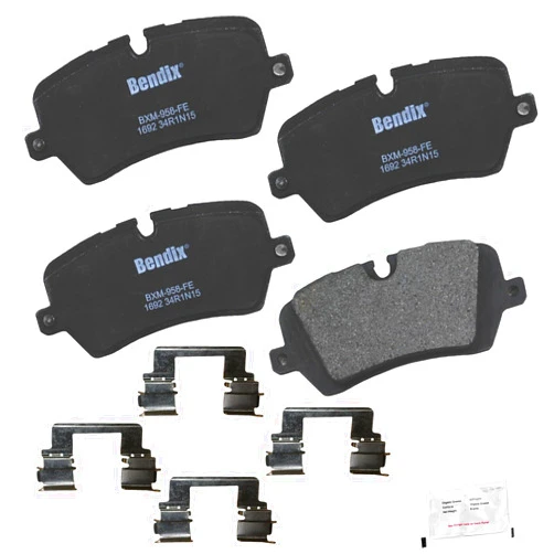 Bendix Priority1 CFM1692 Semi-Metallic Rear Brake Pads for Select Models Land Rover Defender 90, 110, 130, Discovery, Range Rover, Sport