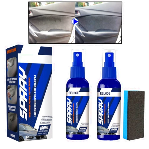 Fbrand 2Pcs 100ml Anti Scratch Hydrophobic Polish Nano Coating Agent with 2 Sponge, Quick Coat Car Wax, Fog Free Anti Scratch, Hydrophobic & High Gloss, 9h Nano Ceramic Coating Long-Lasting Protection