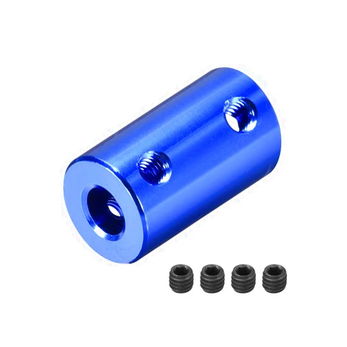 uxcell 6mm to 7mm Bore Rigid Coupling Set Screw L25XD14 Aluminum Alloy,Shaft Coupler Connector,Motor Accessories,Dark Blue