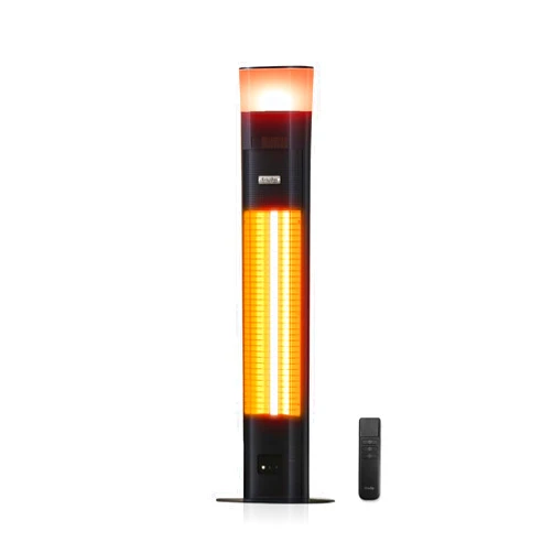 Frivibe Outdoor Electric Patio Heater, 3-in-1 Heater with Audio Speaker & RGB Light, 1500W Infrared Tower Standing, 43-inch, IP65 Water & Snow Proof for Patio, Deck, Garage & Sunroom, Aluminum Unibody Design