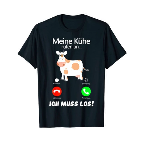 Geschenkideen Landwirte Bauer Damen Herren Männer Meine Kühe rufen an Kuh T-Shirt Farmers Farmers Gift Animals T-Shirt