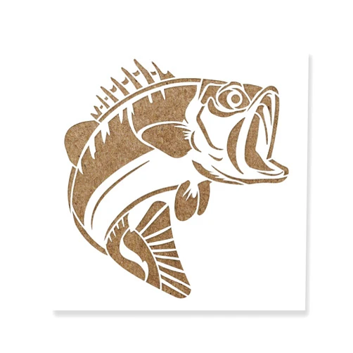 Stencil Revolution Bass Fish Stencil - Painting Stencil, Bass Stencil, Fishing Stencils, Fisherman Gift, Fish Stencil