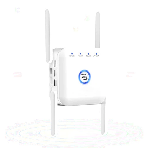 Veitob WiFi Extenders Signal Booster, 2024 Release WiFi Repeater for Home Dual Band 5GHz/2.4GHz 1200Mbps, Wireless Internet Repeater Covers Up to 10000 Sq.ft, with Ethernet Port,1-Tap Setup - White