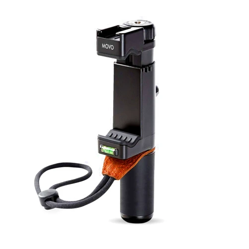 Movo PR-1 Smartphone Grip Handle Rig with Wrist Strap, Tripod Mount and Cold Shoe Mount for Lights and Microphones - for iPhone, Samsung, HTC, LG, Google, Android