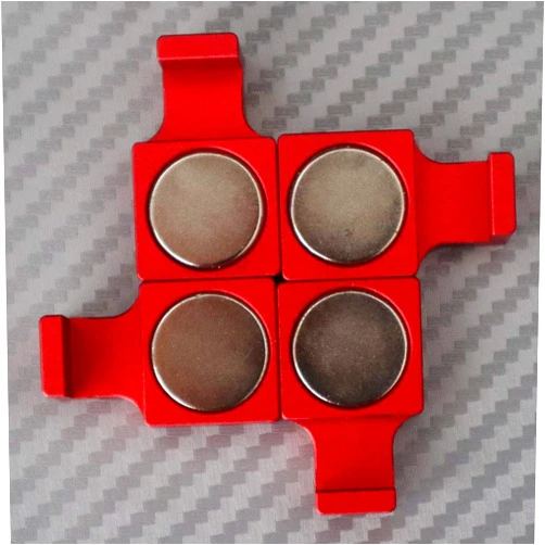 XYC Strong Big Magnetic Parallel Keepers, Holders. Vise, CNC, Kurt, Machinist Tools (Red)