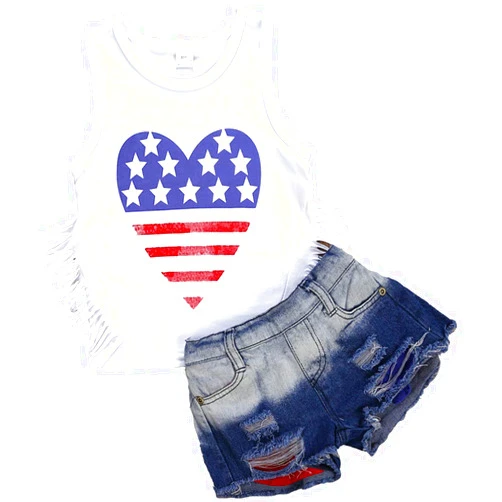 LYSMuch Toddler Baby Girls Shorts Outfits Love Baseball Print Vest T-Shirt Tops Tassel Pants Summer Clothes Set