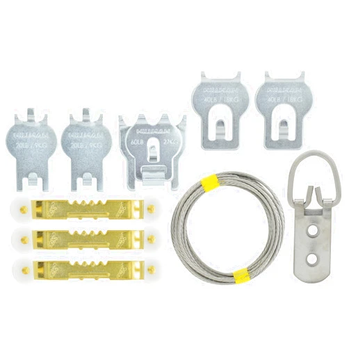 Hillman HIGH & MIGHTY 515312 Picture Hanger Value Pack, Easy Tool-Free Dry Wall Art Hangers for Artwork, Photos, and Mirrors, Holds up to 20lbs to 60lbs, 13 pack, Steel
