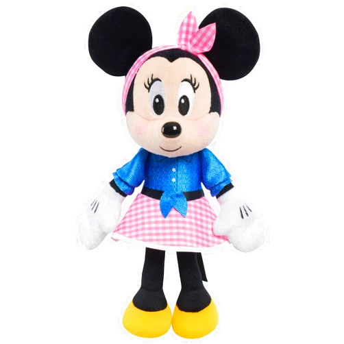 MINNIE Disney Junior 9.5-inch Minnie Mouse Small Plush Stuffed Animal, Super-Soft Huggable Plush, Kids Toys for Ages 2 Up by Just Play