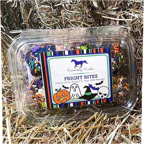 Canterbury Cookies Fright Bites - Horse Treats - 24 oz Container - Halloween Horse Cookies - Limited Edition