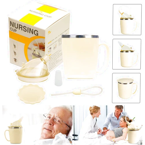 KIKIGOAL Convalescent Feeding Cup, Drinking Cup with Straw for Disabled Patient Maternity Drink Water Porridge Soup, Drinking Aids