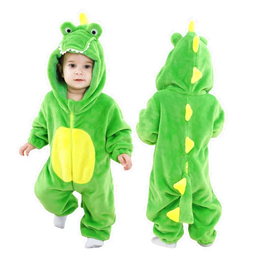 TONWHAR Kids' And Toddlers' Infant Tiger Dinosaur Animal Fancy Dress Costume Outfit Hooded Romper Jumpsuit