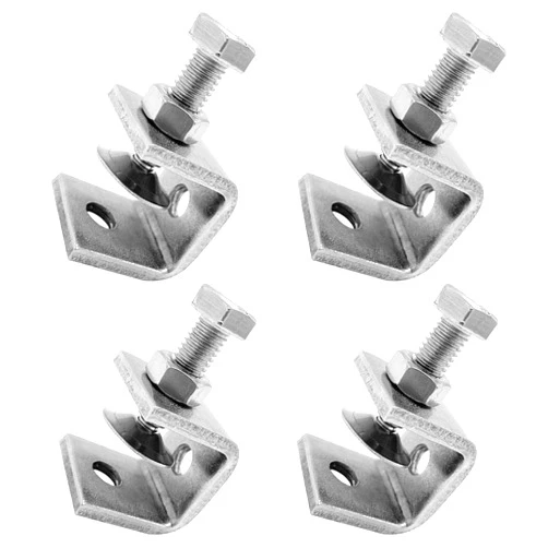 Hozzwhoo 304 Stainless Steel C-Clamp with 0.79 Inch Wide Jaw Opening Heavy Duty Metal U Clamps for Woodworking Welding Building Household and Construction(4PCs)