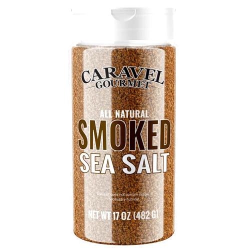 Sea Salt Superstore Smoked Sea Salt Shaker, 17 oz - All Natural Sea Salt, Cold Smoked Over Pacific Northwest Alderwood - Sea Salt Superstore