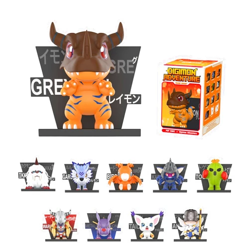 POP MART Digimon Adventure Fridge Magnet Series Blind Box Figures, Random Design Action Figures Collectible Toys Home Decorations, Holiday Birthday Gifts for Girls and Boys, Single Box