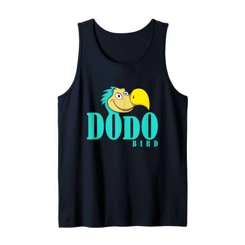 Dodo bird doudo flightless Mauritius agricultural Dodo Writing with Dodo Head Tank Top