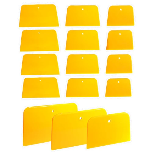Bylikeho 15PCS Body Filler Spreaders,Auto Spreader Auto Body Spreader,Car Accessories 4/5/6 Inch Automotive Body Fillers,Reusable Plastic Spreader for Applying Fillers Putties and Caulks (15, 3 Sizes)