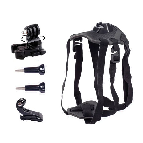 Yakuri Dog Harness Mount for Gopro, Soft and Adjustable Dog Vest with 360 Degree Mouting Base and J Hook Buckle Mount, Pet Chest and Back Fixation for Gopro Hero All Models, for Small Medium Large Dogs