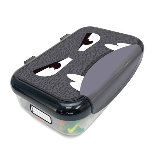 ZIPIT Large Recycled Plastic Pencil Box for Boys | Large Capacity Pencil Case | Pencil Holder for Kids (Black Monster)