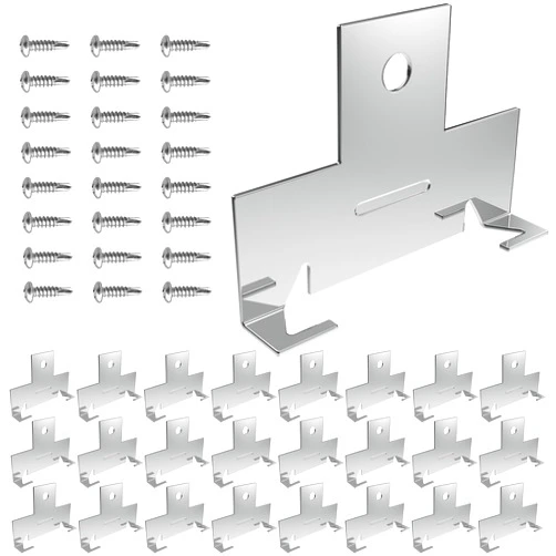 Famiron 24PCS Retrofit Recessed Light Clips Housing C Clips for Downlight,with Self Tapping Screw,Metal Recessed Lighting Clips for Down Light Can Lighting,for use with Torsion Springs