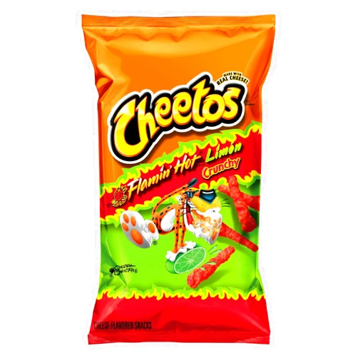 Cheetos 9oz Cheetos Flamin Hot Limon Crunchy (Flaming Hot Lime), Pack of 2