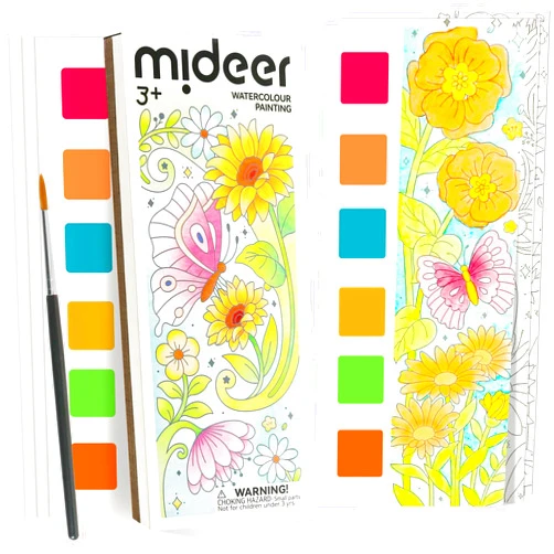 ROOCHKD Watercolor Painting Coloring Books Pocket Watercolor Paint Bookmarks, Mess Free Paint with Water Set, Art Supplies Party Favors Christmas Stocking Stuffers Exchange Birthday Gifts for Kids