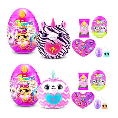Rainbocorns Wild Heart Surprise 2 Pack by ZURU – Collectible Plush Toy with Surprises, Mystery Egg for Girls & Boys Ages 3+