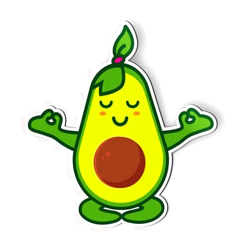 GT Graphics Express Avocado Doing Yoga Cute Girl - 5