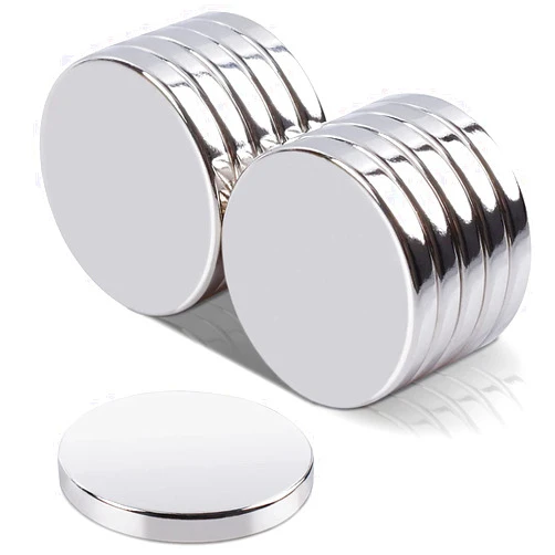 MAGXCENE Strong Round Neodymium Disc Magnets, 0.78 X 0.12 Inch Permanent Magnetic Small Rare Earth Magnets for Whiteboard Crafts Cabinet Door Kitchen Refrigerator Storage Office Tool, 10Pcs