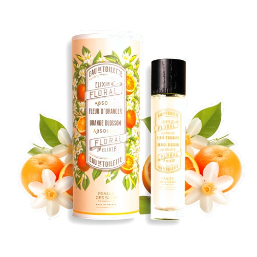 Panier des Sens - Orange Blossom Eau de Toilette 1.7 Floz - Valentines Day Gifts for Her - Everyday Freshness, Refreshing Scent - Light Perfume for Women Crafted in Grasse, France - Elegant Packaging