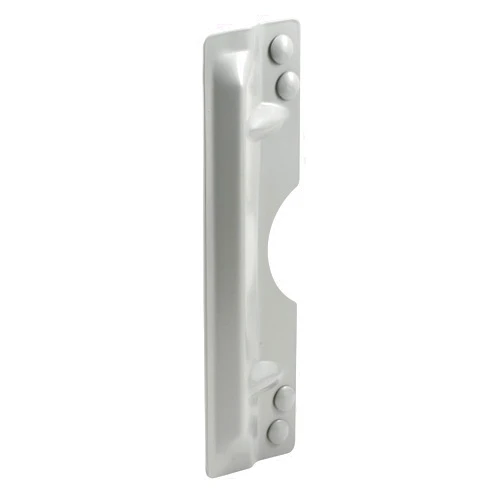 Prime-Line U 9503 Steel Latch Guard Plate Cover for Out-Swinging Doors, Gray (Single Pack)