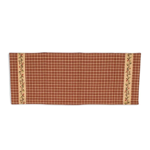 The Country House Collection Country House Classic Berry Vine Maroon 13 x 36 Cotton Table Runner