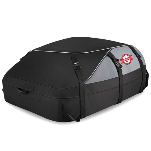 Sailnovo Car Rooftop Cargo Carrier Roof Bag, 20 Cubic Feet Waterproof Roof Top Cargo Carrier fit Car with Without Luggage Rack - Vehicle Soft Shell Roof Cargo Box with Tie-Down Strap, Safety Hook & Storage Bag