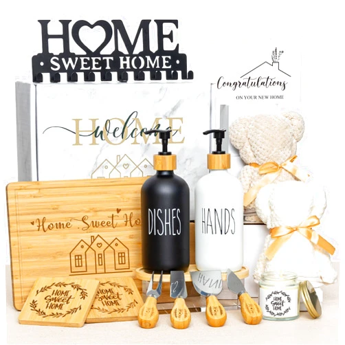 YLOVAN House Warming Gifts New Home, Housewarming Baskets for Couples, Homeowners, Clients, Women, Realtors, Closing Gift for Home Buyers, 14 Pcs Welcome First Apartment Essentials